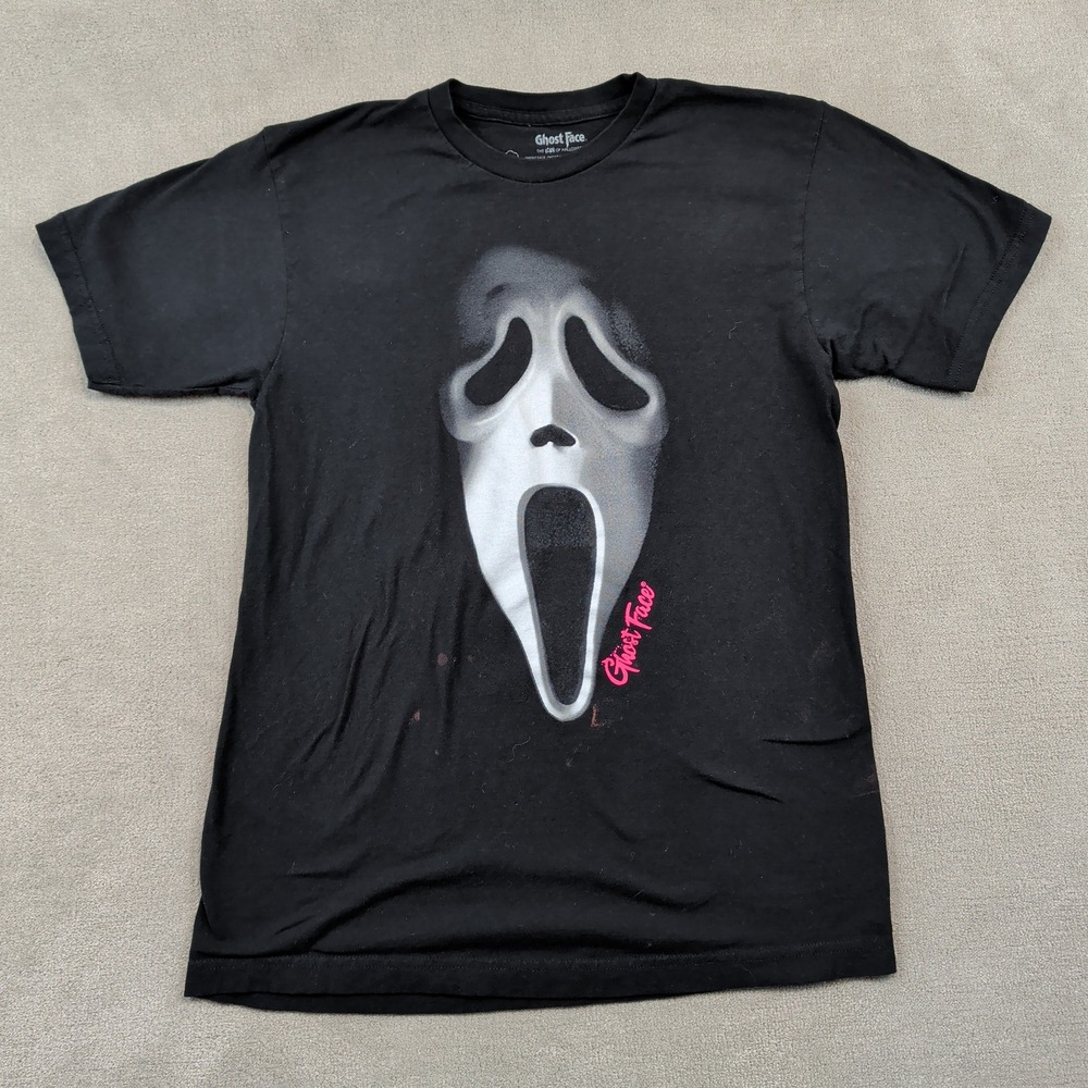 Bioworld Ghost Face Shirt Large L Mens Black Scream Horror Movie Graphic Tee